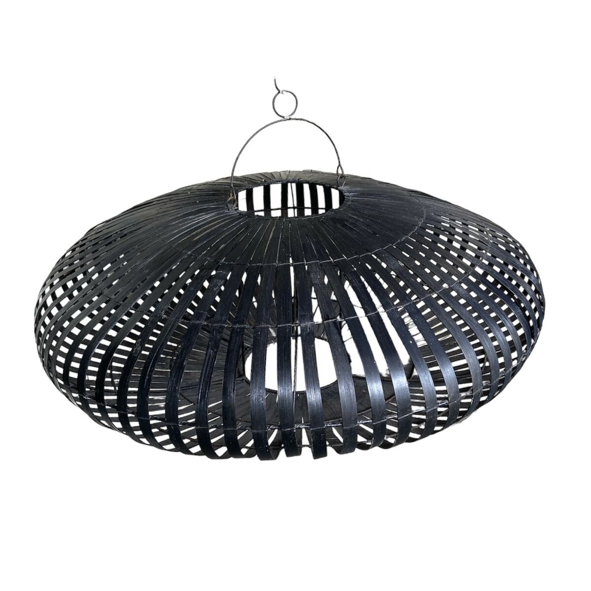 Abajur Home ESPRIT Preto Bambu 80 x 80 x 30 cm